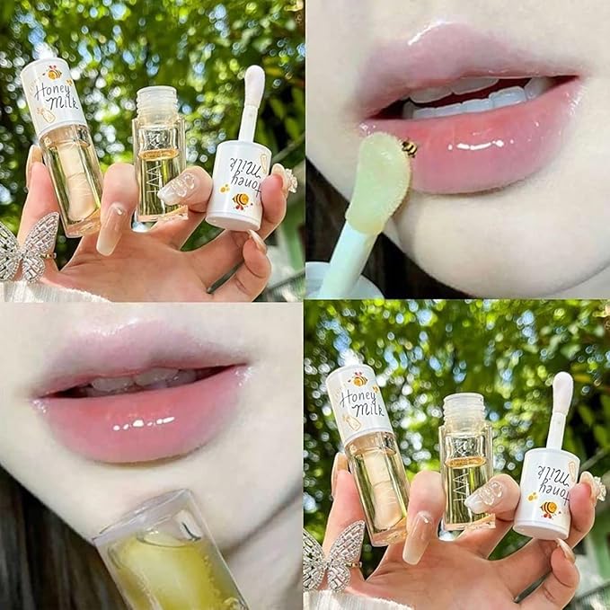 2Pcs Crystal Jelly Lip Oil Moisturizing Hydrating Lip Care Hydrating Lip Gloss Tinted Lip Balm, Long Lasting & Nourishing Lip Glow Oil, Non-sticky Fresh Texture-Velvo Beauty