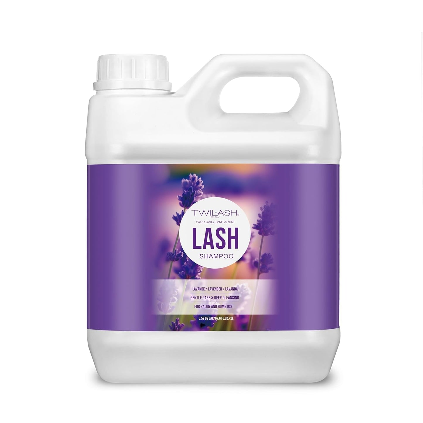Lash Shampoo Bulk, Eyelash Cleanser for Extensions 2 Liters, Safe Makeup Remover, Non-irritating or Burning Eyelid Foaming Cleanser for Professional Salon and Home Use (Lavender-2L)-Velvo Beauty