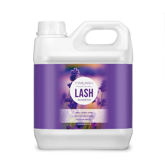 Lash Shampoo Bulk, Eyelash Cleanser for Extensions 2 Liters, Safe Makeup Remover, Non-irritating or Burning Eyelid Foaming Cleanser for Professional Salon and Home Use (Lavender-2L)-Velvo Beauty
