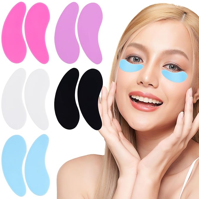 PAGOW 5 Pairs Reusable Under Eye Patches, Silicone Eye Patches, Eye Wrinkle Patches, Under Eye Mask Patches for Skin Care Effect to Reduce Wrinkles & Fine Lines-Velvo Beauty