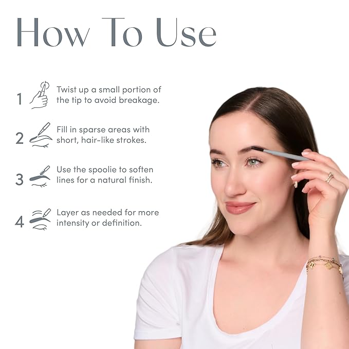 Easy Everyday™ Brow Pencil - Best Eyebrow Pencil for Women, Smudge Proof Hair-Like Strokes, 1.2mm Precision Tip with Spoolie, Vegan (Taupe)-Velvo Beauty