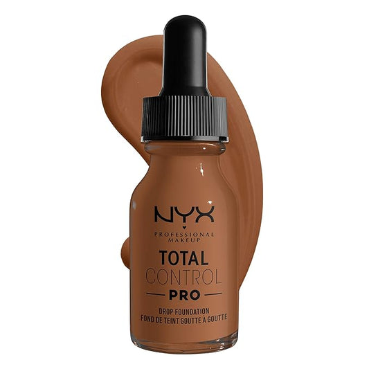 NYX PROFESSIONAL MAKEUP Total Control Pro Drop Foundation, Skin-True Buildable Coverage - Cappuccino-Velvo Beauty