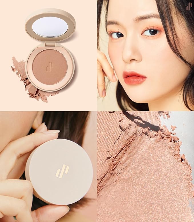 Heart Percent Dote on Mood Glow Blush, Smooth Radiant Color Luminous Shimmering Stain Finish Cheek Makeup Blush (01. Rose Plush)-Velvo Beauty