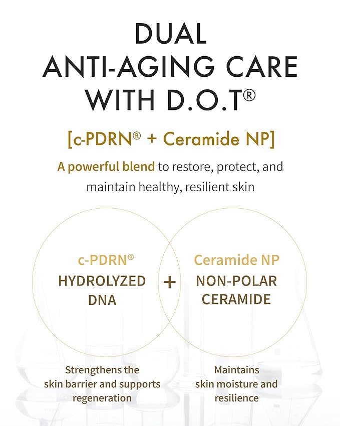 REJURAN® Dual Effect Ampoule, DOT DUAL c-PDRN® [Larger Size] - Salmon DNA Face Serum for Deep Rejuvenation, Wrinkle Care, Skin Elasticity with Visible Anti-Aging Results. Korean Skincare (1.69 fl oz)-Velvo Beauty