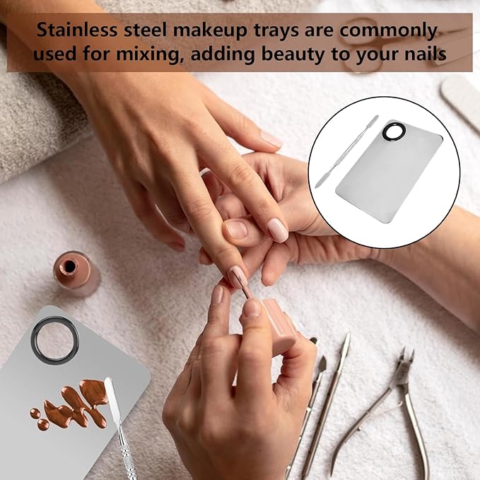 2 Pcs Professional Cream and Lip Makeup Mixing Palette with Spatula Foundation and Lip Palette Set for Travel-Velvo Beauty