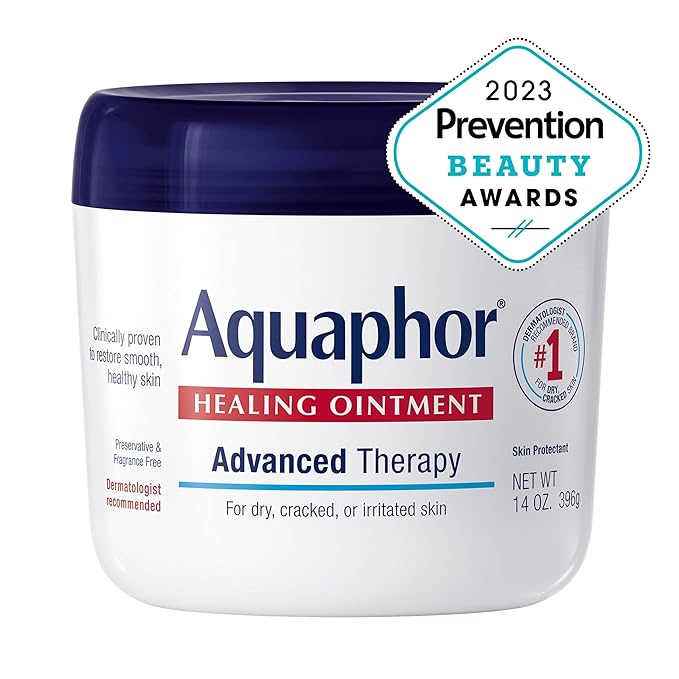 Aquaphor Healing Ointment, Advanced Therapy Skin Protectant, Multi-Purpose Healing Ointment and Body Moisturizer, For Dry, Cracked Skin, Minor Cuts and Burns, 14 Oz Jar-Velvo Beauty