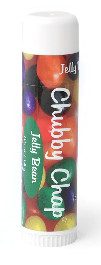 Chubby Chapstick - One (1x) Large Jumbo Chapstick Natural Chapstick - .5 Ounce Lip Balm (Jelly Bean)-Velvo Beauty