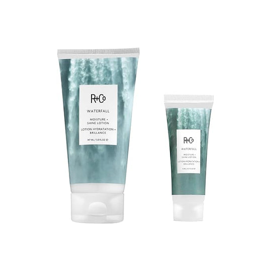 R+Co Waterfall Moisture and Shine Lotion (5 Oz) + Travel Size (.5 Oz) | Vegan + Cruelty-Free |-Velvo Beauty