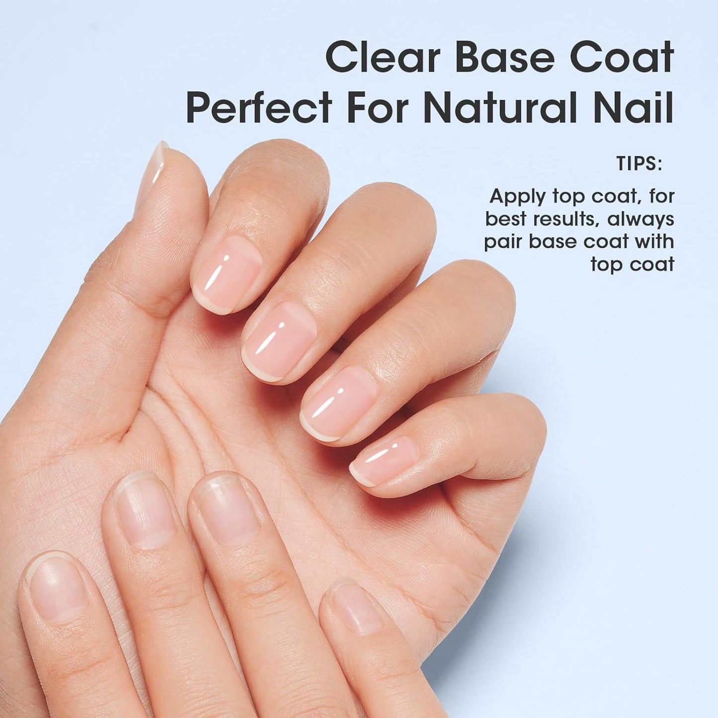 GELLEN Clear Nail Polish Base Coat, Calcium-Formula Nail Base Coat Strengthener Strengthens Nails, Anti-yellowing, Quick Air Dry, No UV Gel, Hema Free, Non-toxic, No Chip, Long Lasting, Protect Nails-Velvo Beauty
