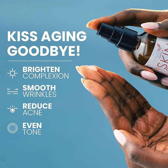 Eva Naturals Retinol Serum for Face – Anti Aging Night Serum with Hyaluronic Acid, Vitamin E, Witch Hazel, Aloe – Wrinkle Moisturizer, Dark Spot Corrector, Acne Scar Treatment, Skin Brightening – 2oz-Velvo Beauty