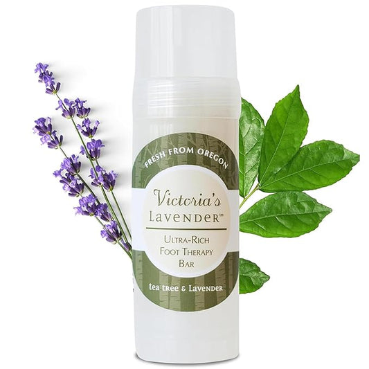 Victoria's Lavender Ultra Rich Foot Balm for Dry Cracked Feet - Heel Repair, Foot Softener Moisturizer with Lavender & Tea Tree Oil, Dry Feet Treatment & Care for Men & Women - Made in the USA - 2.5oz-Velvo Beauty
