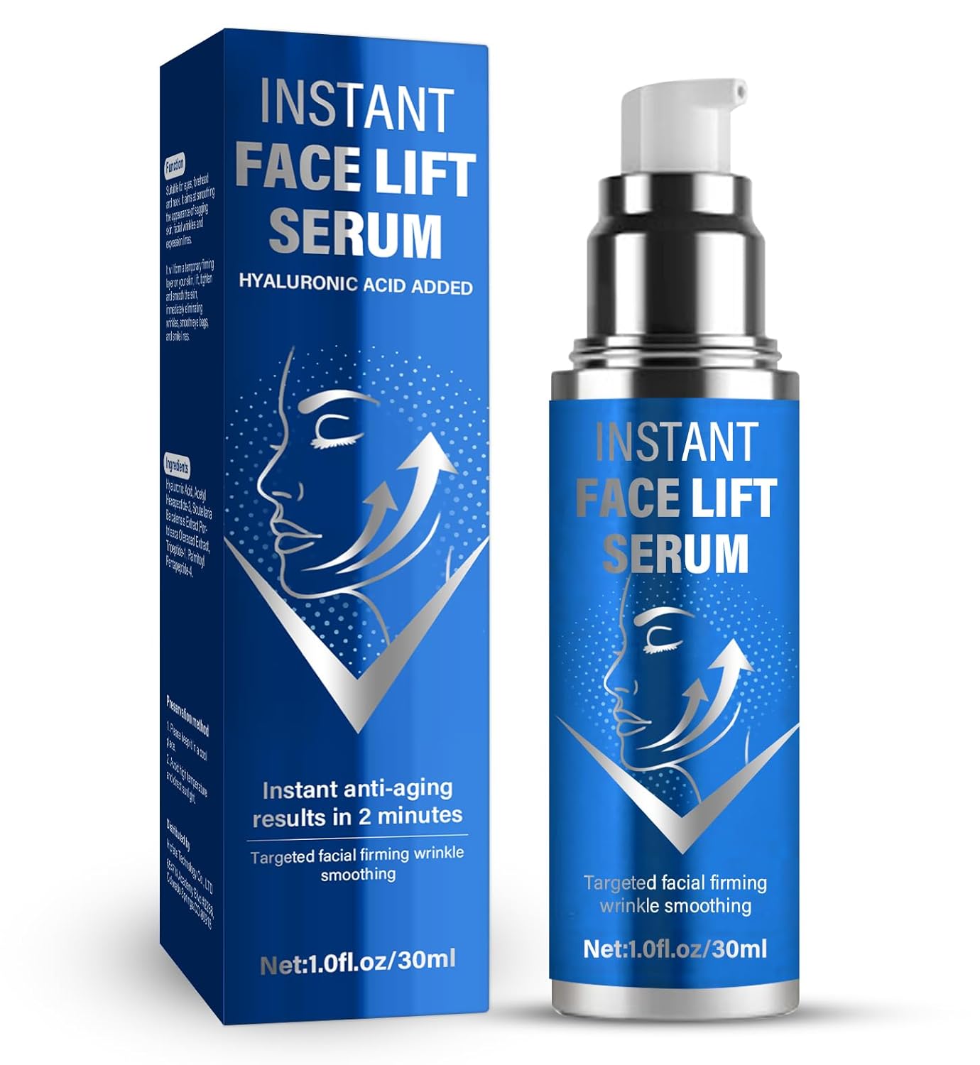 Instant Face Lift Serum，Face Lifting & Skin Tightening, Smooth Fine Lines, Pores and Deep Wrinkles,1Fl Oz-Velvo Beauty
