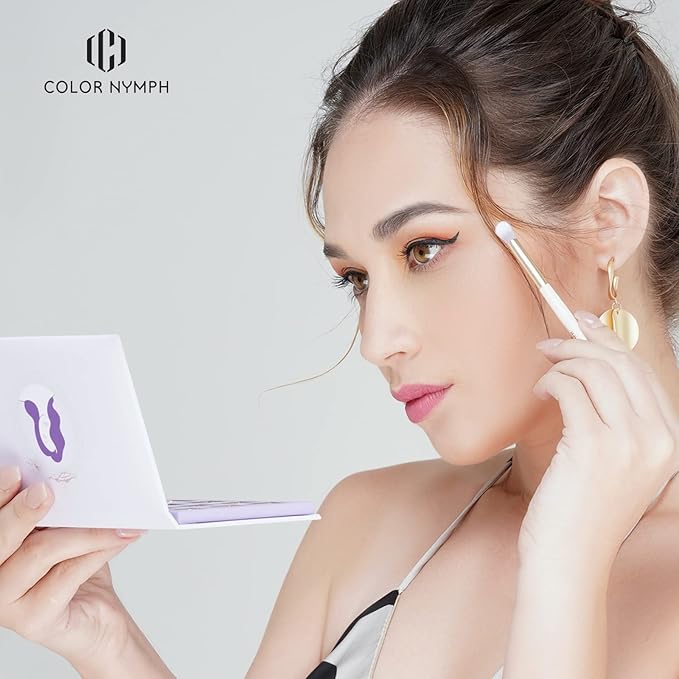 Color Nymph Beginner Makeup Set for Teens, Full Kit Girls Makeup Kits with Exquisite Purple Box Teen Girls Makeup Kit Non-Toxic Includes Eyeshadow Palettes Mascara Lipstick Makeup Set Brushes Kit etc-Velvo Beauty