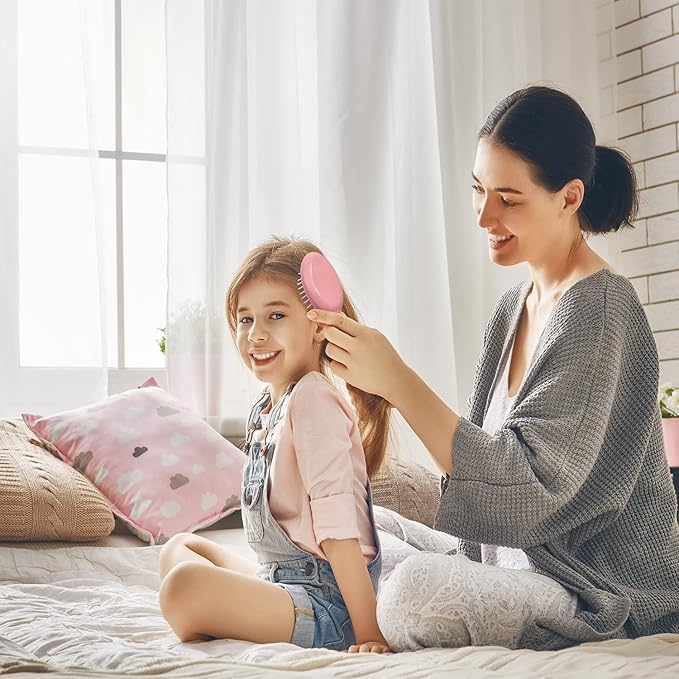 6 Pieces Mini Wet Hair Brush, Travel Detangling Brush, for Most Hair Types, with Ease Knots Without Tears or Breakage, Multicolor-Velvo Beauty