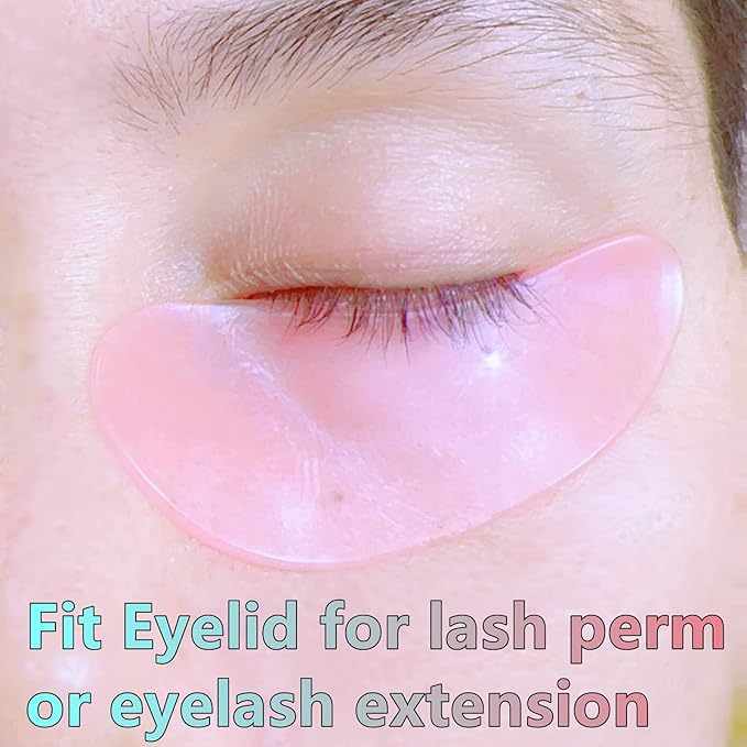 Under Eye Patches For Lash Lift Eyelash Extension Durable Gel Eye Pads Separate Upper & Lower Lashes Sticky Gel Eye Patch - Moon Shape Fit Eyelids Eyelash Mask Cover 4 Colors-Velvo Beauty