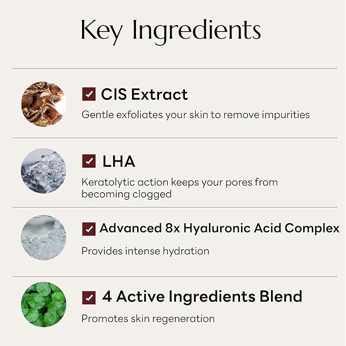 LHA CIS Gel Cleanser - Low pH Korean Facial Wash Skincare for Pore Shrinking, Face Moisturizing, Makeup, Whitehead & Blackhead Remover - 6.76 fl. oz-Velvo Beauty