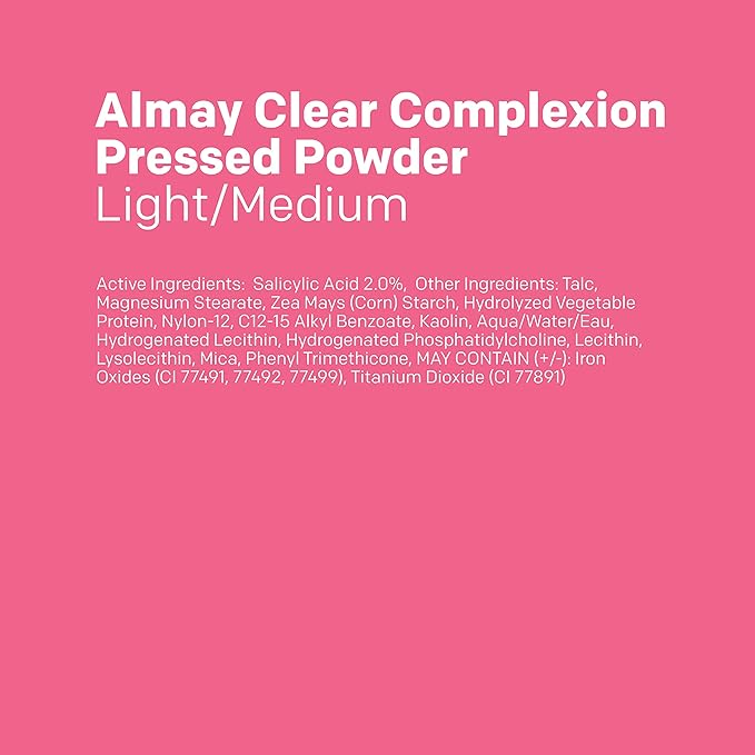 Almay Clear Complexion Pressed Powder, Hypoallergenic, Cruelty Free, Oil Free, -Fragrance Free, Dermatologist Tested-Velvo Beauty