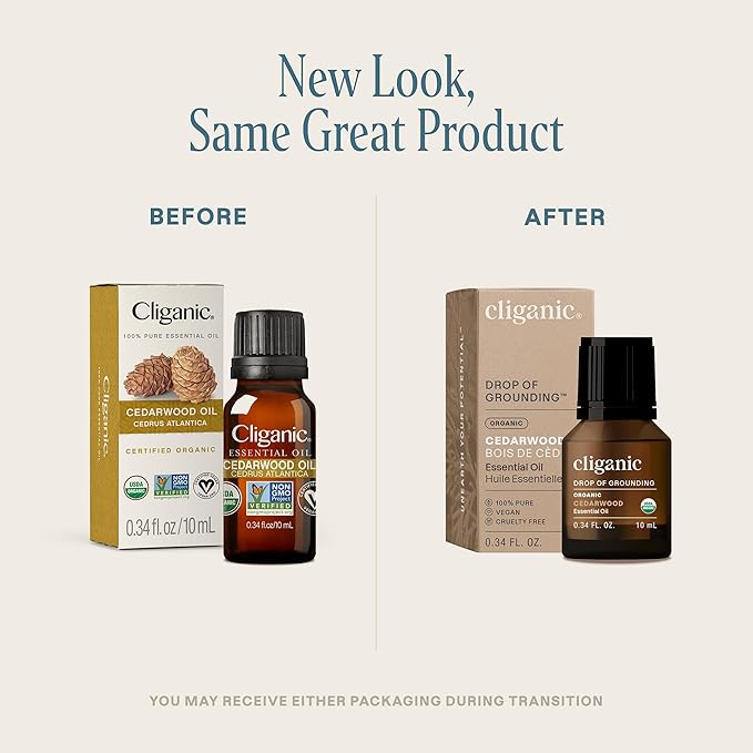 Cliganic Organic Cedarwood Essential Oil - 100% Pure Natural Undiluted, for Aromatherapy Diffuser | Non-GMO Verified (Packaging May Vary)-Velvo Beauty