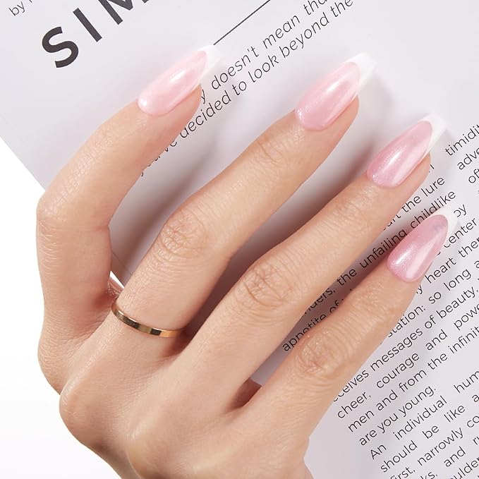 modelones Builder Nail Gel, 8-in-One Pink Shimmer Builder, Sparkle Glitter Pink Rubber Base Gel Polish LED Lamp Cured Hardener Color Base Strengthener Extension for Home DIY Salon Girls-Velvo Beauty