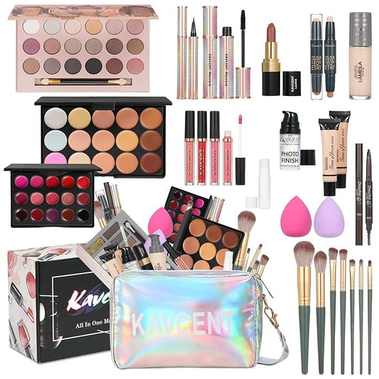 Makeup Sets for Teens Makeup Kit for Women Full Kit Makeup set Makeup Kit Eyeshadow Palette Foundation Mascara Contour Lipgloss Makeup Teenager Gift-Velvo Beauty