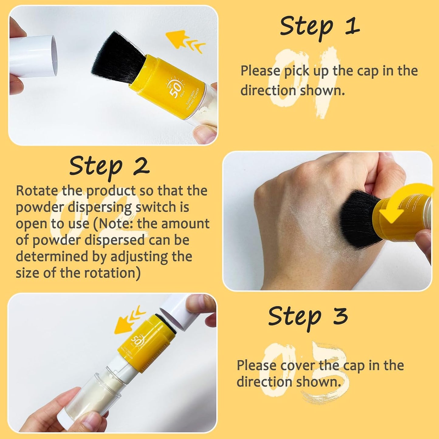 Mineral Sunscreen Setting Powder SPF 50, Sunscreen Powder for Face & Scalp, TranslucentSunscreenPowder with Brush, Oil Control Natural Matte Finish LoosePowder, Lasting Lightweight Breathable-Velvo Beauty