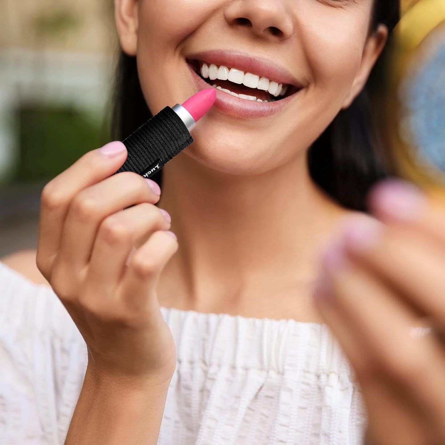 Lip Balm Keychain - Shinny Chapstick & Lipstick Holder - Tight Elastic Holder for Fat & Slim Lip Balms-Velvo Beauty