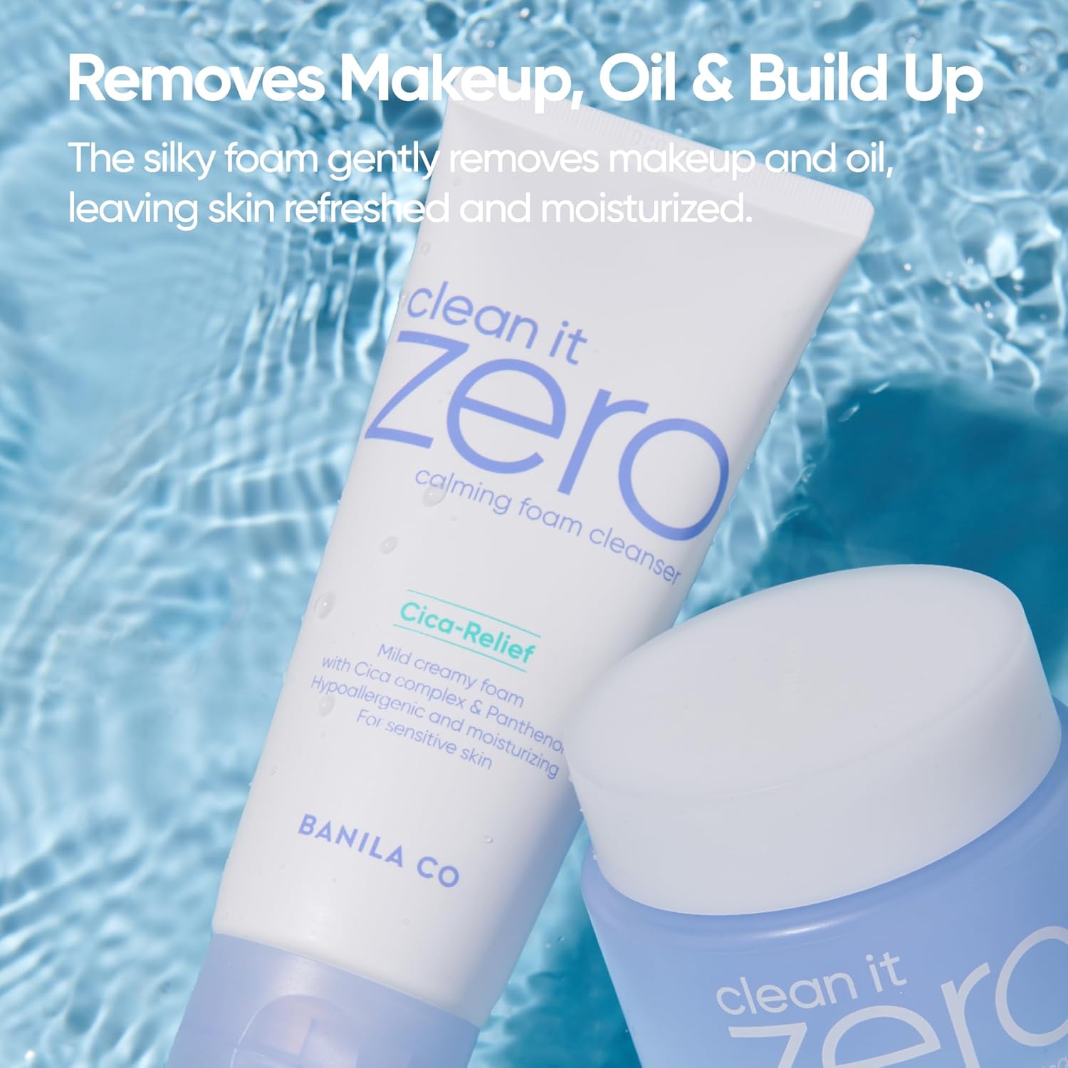 BANILA CO Clean It Zero Calming Foam Cleanser | Rich Lather Hydrating Cleansing With Soothing Finish | CICA Relief for Sensitive Skin | Vegan & Hypoallergenic (150ml / 5.07 fl.oz)-Velvo Beauty