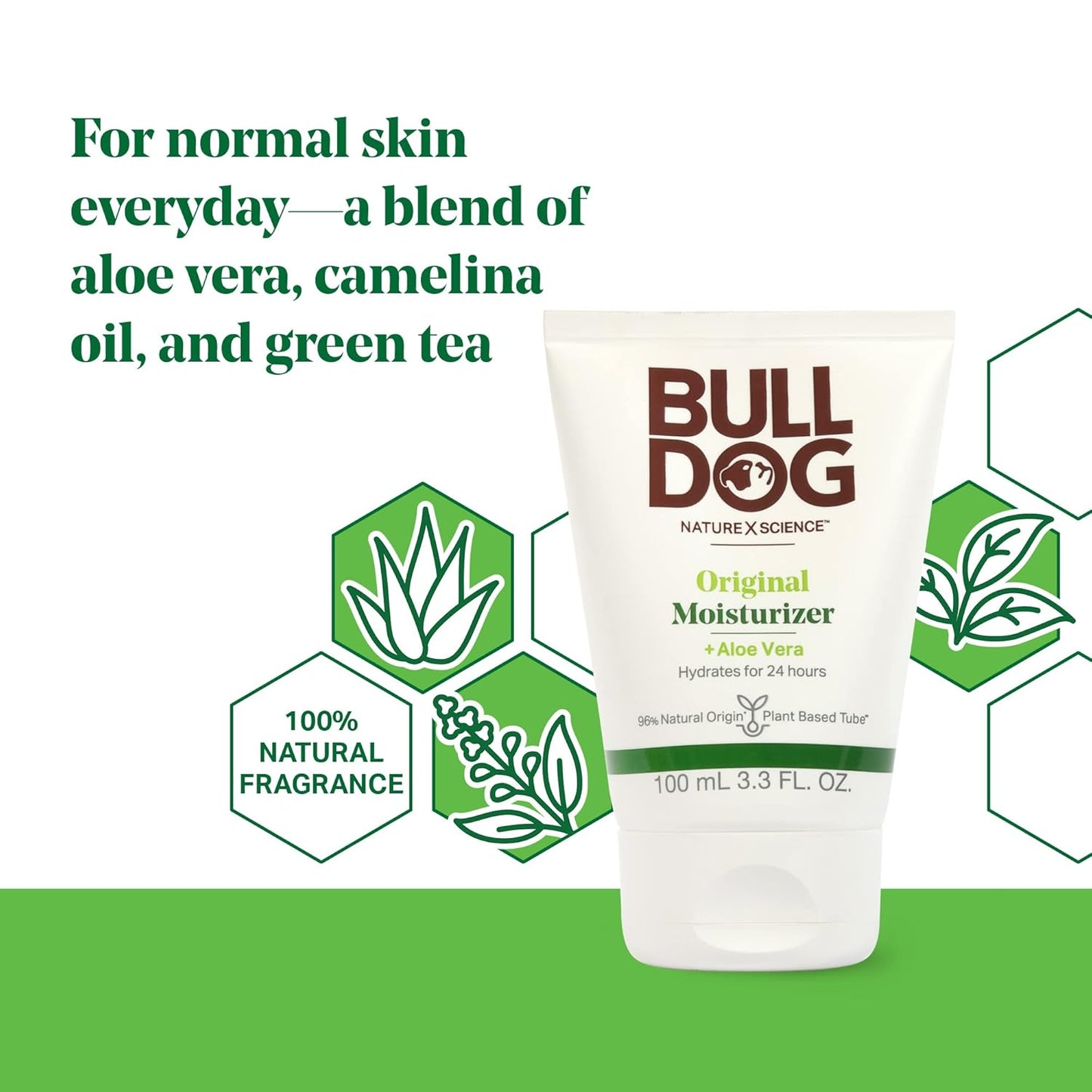 BULLDOG Mens Skincare and Grooming Face Moisturizer Original, 3.3 Fluid Ounce-Velvo Beauty