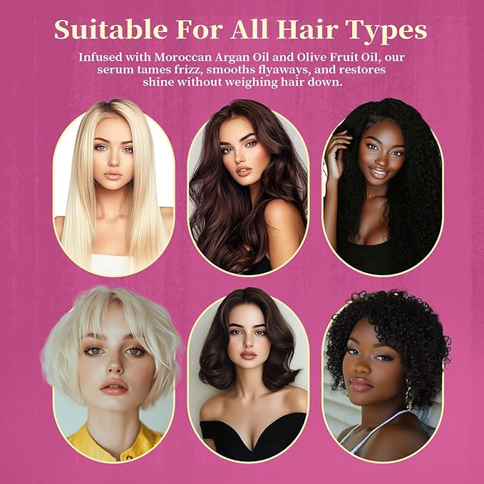 NP NATURES PHILOSOPHY Moroccan Argan Oil - Hair Serum Organic, Anti-Frizz, Repairs Damaged Hair, Adds Shine for All Hair Types Aussie Allergy-Free Moroccan Oil Hair Products 1.69 Fl oz-Velvo Beauty