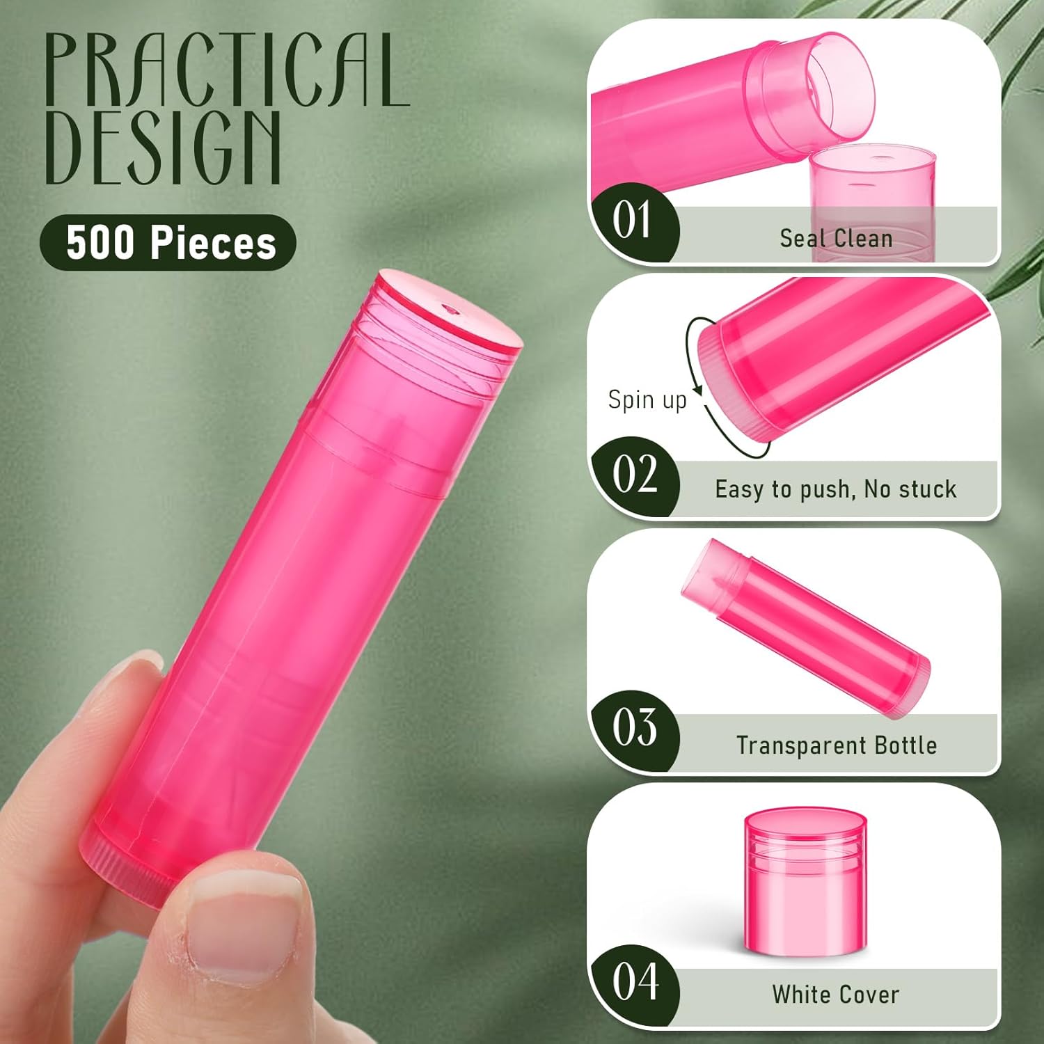 Nuanchu 200 Pcs Lip Balm Tubes Empty Lip Gloss Tubes Bulk Women 0.186 Oz/ 5.5 ml Lip Gloss Container Kit Clear PVC Lip Containers with Caps for DIY(Multicolor)-Velvo Beauty