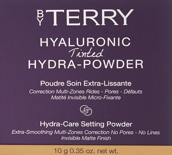 By Terry Hyaluronic Tinted Hydra-Powder, Non-Drying Loose Face Setting Powder, Blur Imperfections & Mattify, Medium Fair, 0.35 oz-Velvo Beauty