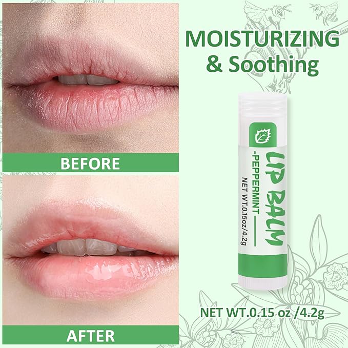 24 Pack Lip Balm Bulk, Vanilla Mint Honey, 100% Natural Lip Balm with Vitamin E and Coconut Oil, Moisturizing Lip Balm for Dry Lips-Velvo Beauty