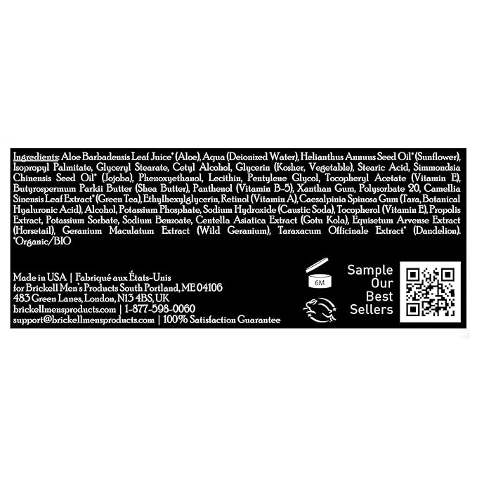 Brickell Men's Retinol Face Moisturizer Cream For Men, Natural & Organic, Anti-Wrinkle Face Night Cream with Retinol & Hyaluronic Acid To Reduce Fine Lines and Even Skin Tone, Fragrance-Free, 2 Ounce-Velvo Beauty