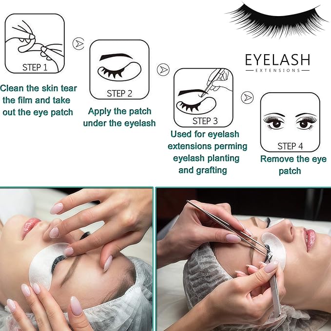 50 Pairs Under Eye Pads, Eyelash Extension Gel Patches, Lint Free DIY False Lash Extension Beauty Makeup Hydrogel Gel Eye Patches-Velvo Beauty