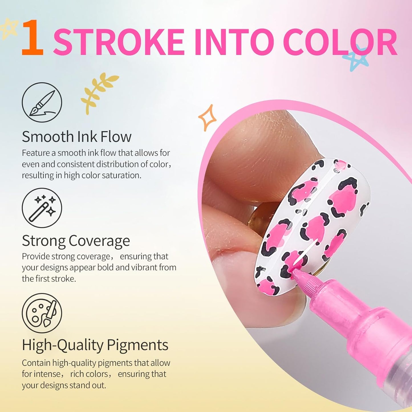 BORN PRETTY Nail Art Pens Set 12 Colors - Halloween Neon Colors 3D Nail Polish Acrylic Paint Pens Quick Dry Nail Markers for Halloween Nail Art Drawing Painting Dotting Liner Pen DIY Manicure Tools-Velvo Beauty