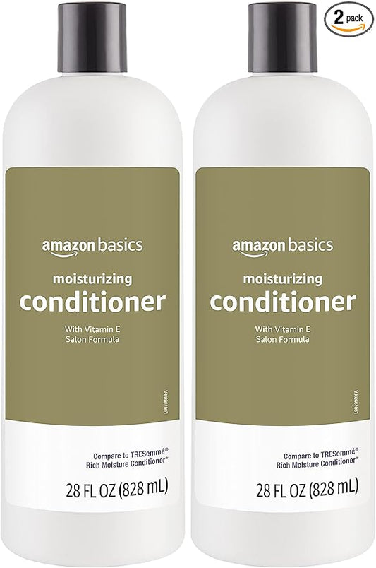 Amazon Basics Moisture Rich Conditioner, 28 Fluid Ounce (Pack of 2)-Velvo Beauty