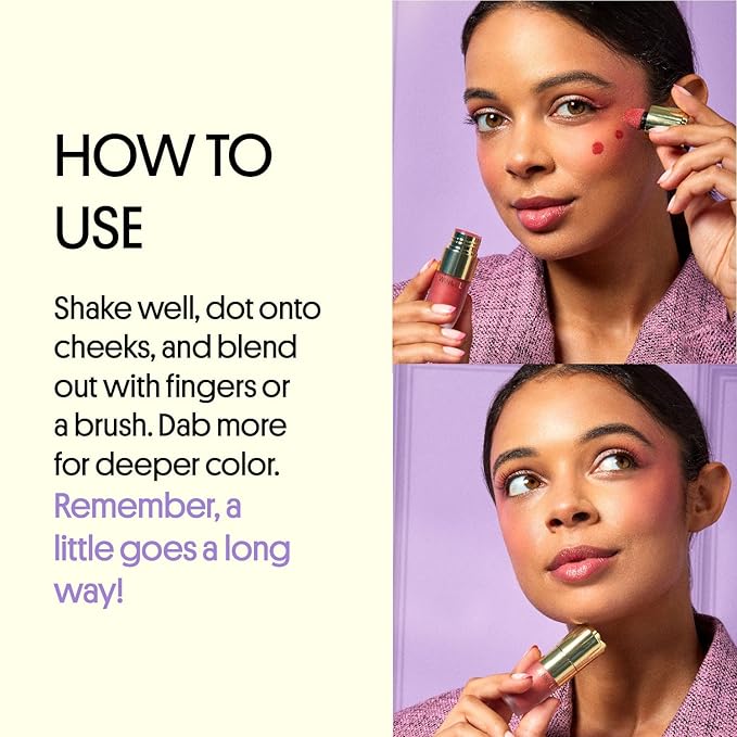 Winky Lux Cheeky Rose Liquid Blush, Gel Cream Blush Wand, Blendable & Buildable Pigment, Long Lasting Weightless Velvet Finish, Dusty Rose Blush, Noble-Velvo Beauty