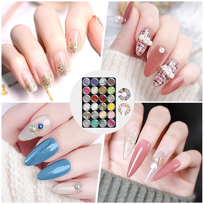 Gel Nail Polish Kit for Women with 6 Colors Extension Poly Nail Gel set, 48W UV Lamp, 12pcs nail polish set with Base Coat and Top coat,Professional Manicure Tool for Home DIY Salon-Velvo Beauty