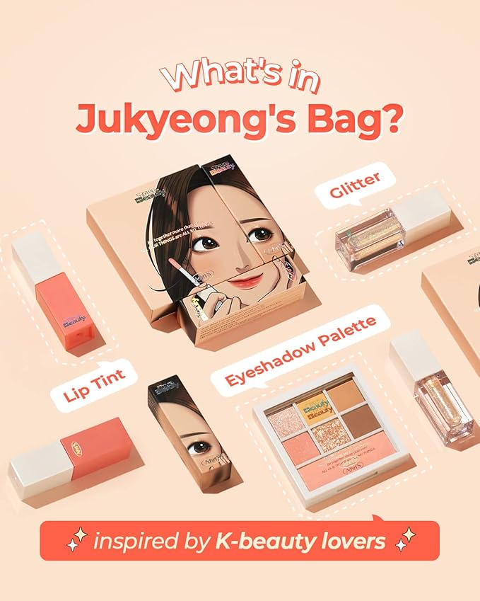 AMTS Webtoon True Beauty - 02 Some Sweet | Coral Lip Tint Stain | High Pigment Liquid Shine Non-Sticky Long-Wearing Long-Lasting | Korean Webtoon True Beauty Cute Coral Makeup-Velvo Beauty