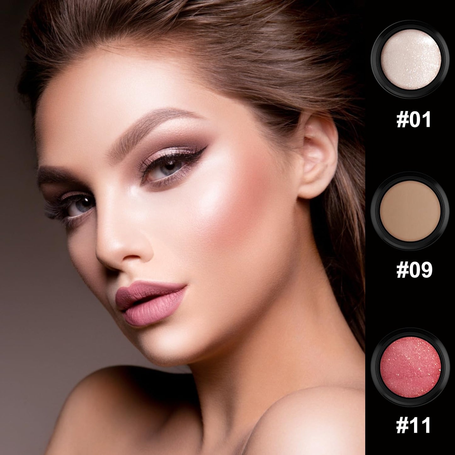 3 Pcs Cream Contour Stick Makeup Kit, Shades with Highlighter, Blush and Bronzer Contour Stick for Sculpt the Cheeks, Waterproof, Matte & Dewy Finish (Light,#01+#09+#11)-Velvo Beauty