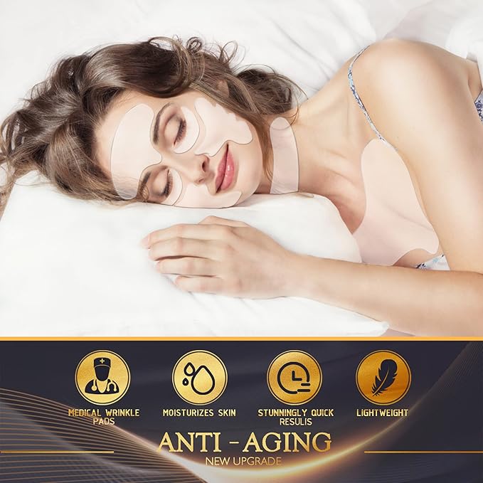 Neck Wrinkle Patches – Reusable Silicone Patches for Chest, Forehead, Under Eye, Neck, Nasolabial Folds – Anti Wrinkle Pads for Firming, Smoothing Fine Lines, Anti-Aging Skincare, 11 Pcs-Velvo Beauty