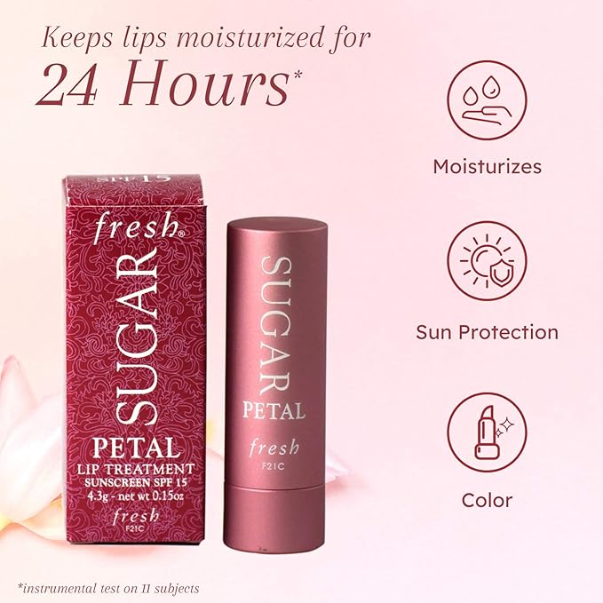 Fresh Fresh sugar lip treatment spf 15 - petal, 0.15oz, 0.15 Ounce-Velvo Beauty