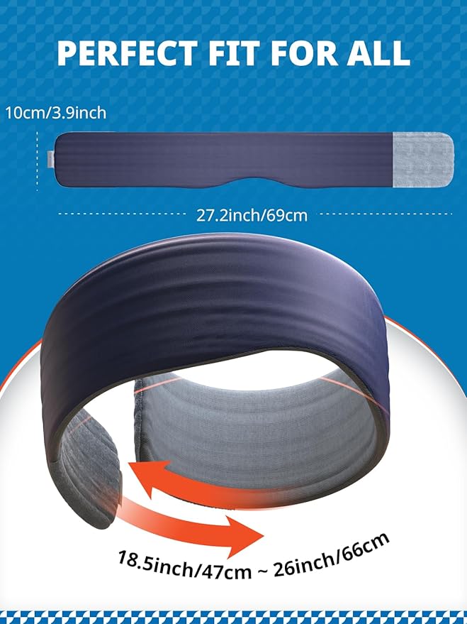 Sleep Mask, Eye Mask for Sleeping, Upgrade Ultra-Soft Blackout Eye Cover for Women Men, Wider Adjustable Strap for Side Sleeper, Travel, Nap, Yoga, Relief Eye, Navy Blue-Velvo Beauty