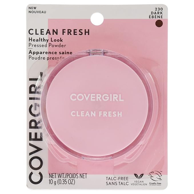 COVERGIRL Clean Fresh Pressed Powder, Dark, 0.35 Oz-Velvo Beauty