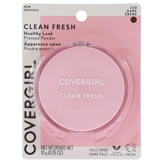 COVERGIRL Clean Fresh Pressed Powder, Dark, 0.35 Oz-Velvo Beauty