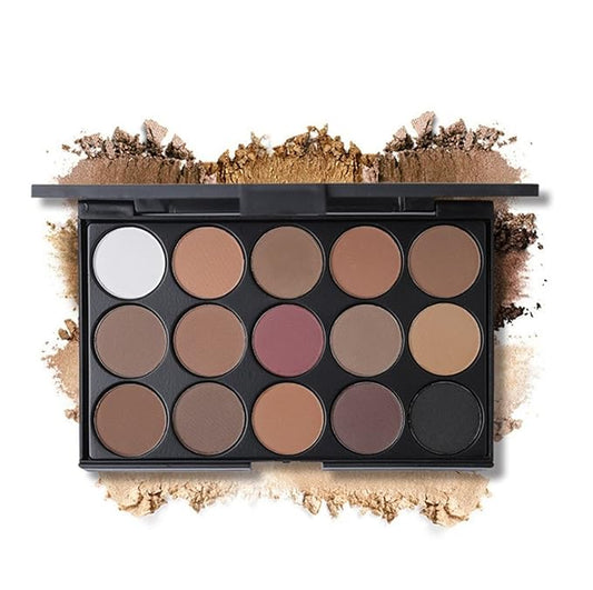 Pro 15 Colors Eyeshadow Makeup Palette Cosemetic Contouring Kit - Ideal for Professional and Daily Use-Velvo Beauty