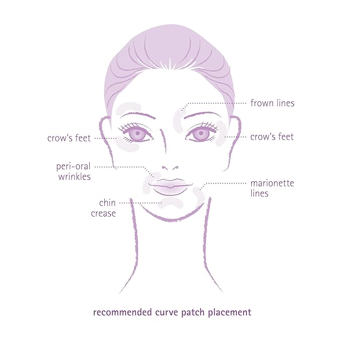 Toute Nuit Wrinkle Patches – Curve – Face Tape for Forehead, Eyes & Lips – Hypoallergenic Anti Wrinkle Patches – 48 Count, Made in USA-Velvo Beauty