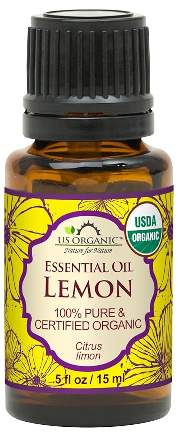 US Organic 100% Pure Lemon Essential Oil - USDA Certified Organic, Cold Pressed - W/Euro droppers (More Size Variations Available) (15 ml)-Velvo Beauty