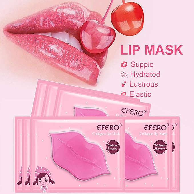20 Pack Collagen Crystal Lip Masks, Gold Under Eye Masks Set Natural Moisturizing Gel Anti-Aging Anti Chapped Hydrating Reducing Puffiness Dark Circles and Wrinkles Lip Eye Pads for Women Men-Velvo Beauty