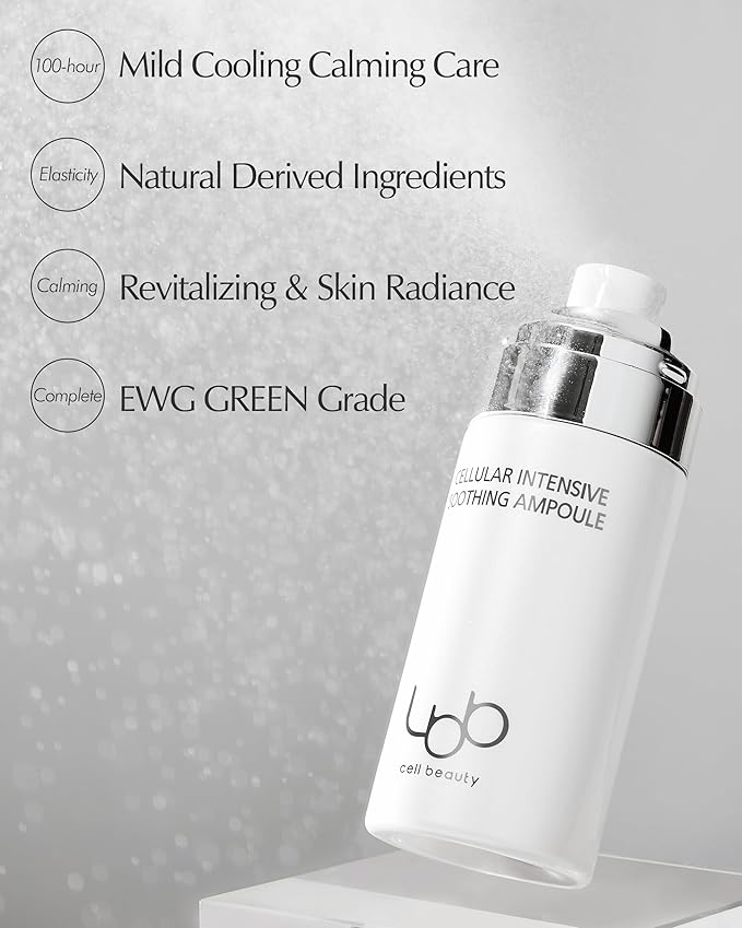 LBB Cellular Intensive Soothing Ampoule - Vegan Moisture Glow Calming Face Spray Serum - Skin Balancing, Radiance, Moisturizing - Tangerine Cellular Red Ginseng, Prebiotics 2.03 fl.oz.-Velvo Beauty